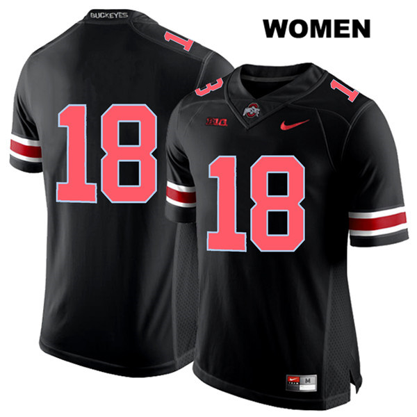 Ohio State Buckeyes Women's Jonathon Cooper #18 Red Number Black Authentic Nike No Name College NCAA Stitched Football Jersey CQ19W80QH